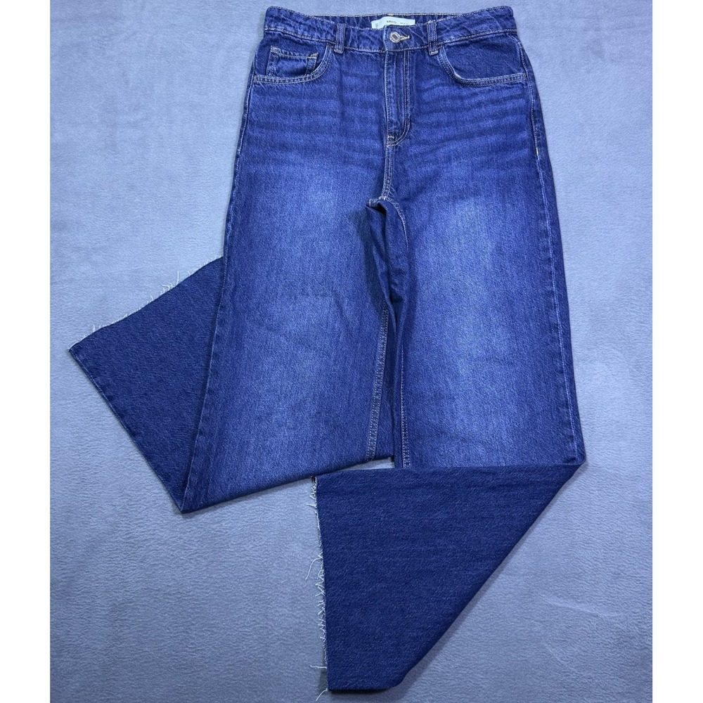 MNG Jeans Womens 6 (29x30) Highrise Wide Leg Dark Wash Hippie USA